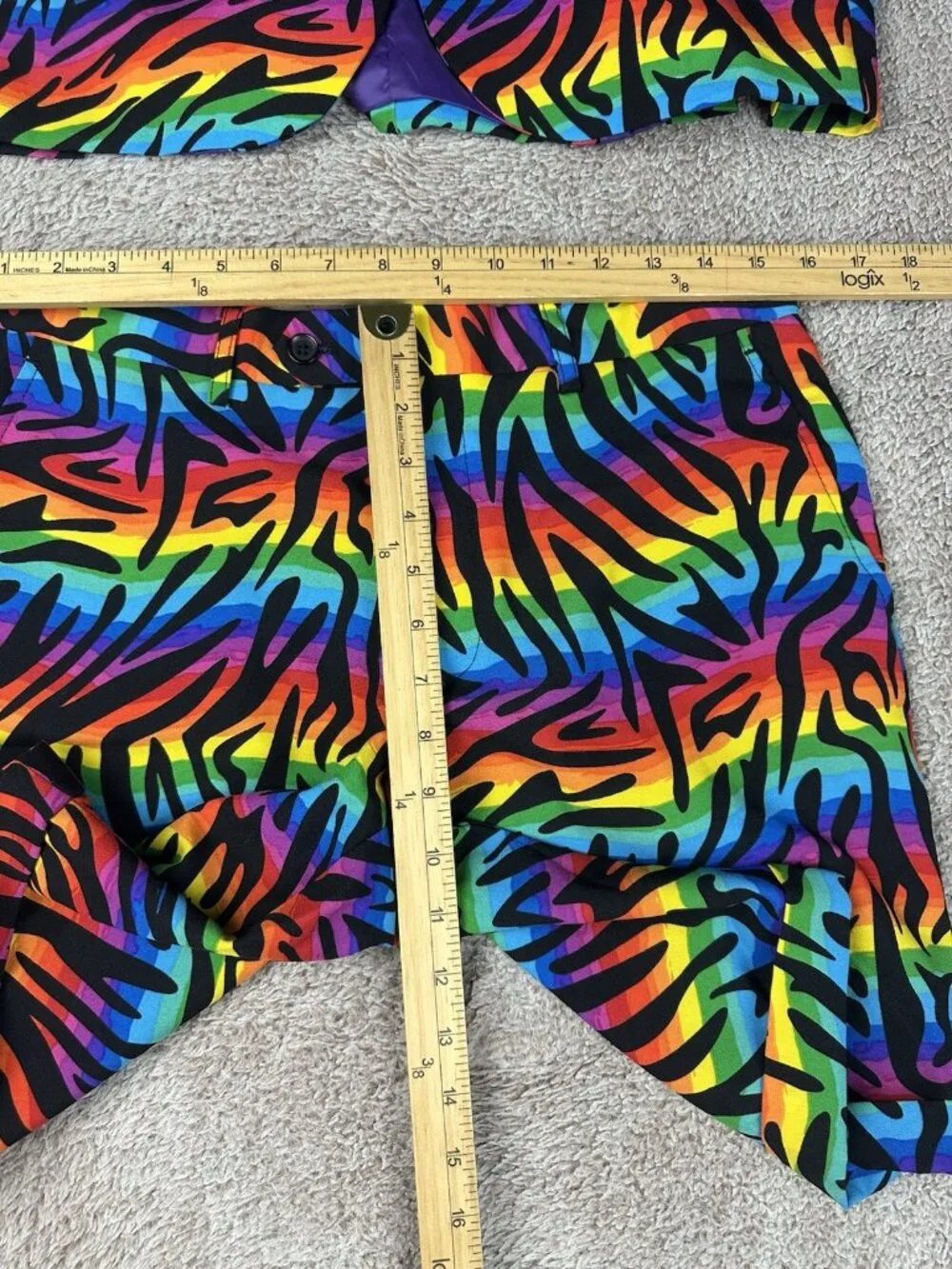 OppoSuits Wild Rainbow Summer Suit 2 Piece Set NO TIE Mens 36